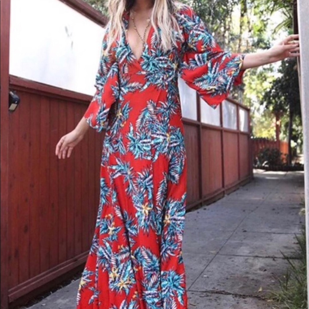 XIX PALMS WRAP DRESS